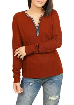 DR2 by Daniel Rainn Long Sleeve Knit Top with Thumbholes -DR2 by Daniel Rainn Shop Belk 1454