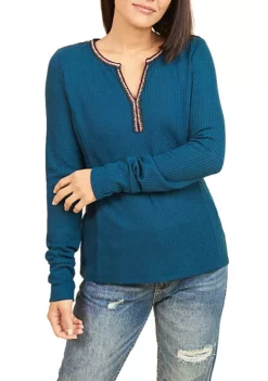 DR2 by Daniel Rainn Long Sleeve Knit Top with Thumbholes -DR2 by Daniel Rainn Shop Belk 1455