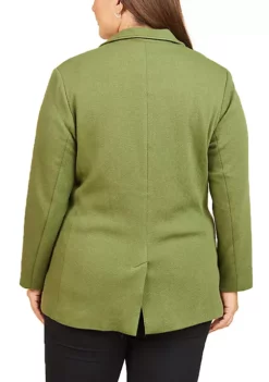 DR2 by Daniel Rainn Notch Collar Knit Blazer with Pockets (Plus Size) -DR2 by Daniel Rainn Shop Belk 1466