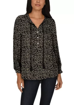 DR2 by Daniel Rainn Long Sleeve Tassel Woven Top 5 DR2 by Daniel Rainn Long Sleeve Tassel Woven Top -DR2 by Daniel Rainn Shop Belk 1498