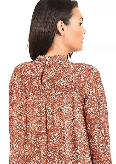 DR2 by Daniel Rainn Clip-Dot Blouse with Long Puff Sleeves 4 DR2 by Daniel Rainn Clip-Dot Blouse with Long Puff Sleeves - Image 4