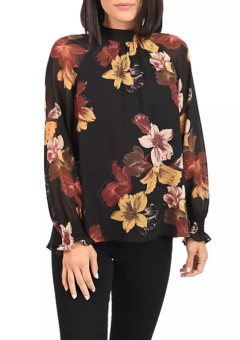 DR2 by Daniel Rainn Clip-Dot Blouse with Long Puff Sleeves 5 DR2 by Daniel Rainn Clip-Dot Blouse with Long Puff Sleeves - Image 5