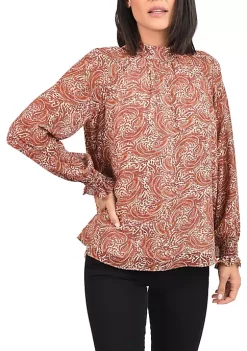 DR2 by Daniel Rainn Clip-Dot Blouse with Long Puff Sleeves 11 DR2 by Daniel Rainn Clip-Dot Blouse with Long Puff Sleeves -DR2 by Daniel Rainn Shop Belk 1530