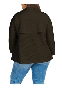 DR2 by Daniel Rainn Asymmetrical Knit Blazer (Plus Size) -DR2 by Daniel Rainn Shop Belk 1533