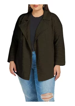 DR2 by Daniel Rainn Asymmetrical Knit Blazer (Plus Size) -DR2 by Daniel Rainn Shop Belk 1534