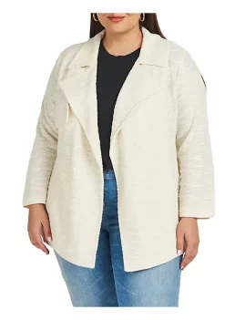 DR2 by Daniel Rainn Asymmetrical Knit Blazer (Plus Size) -DR2 by Daniel Rainn Shop Belk 1535