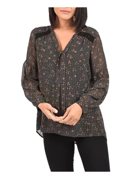 DR2 by Daniel Rainn Long Sleeve Top Blouse with Bow-Tie Neck -DR2 by Daniel Rainn Shop Belk 1562