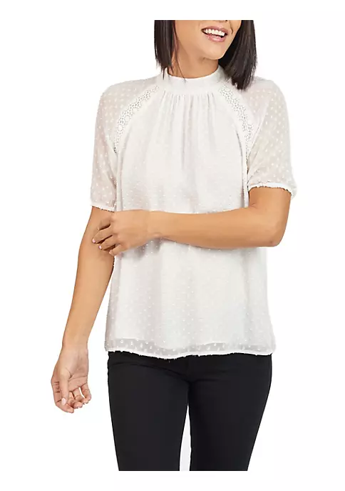 DR2 by Daniel Rainn Lace Mock Turtleneck Top Blouse 1 DR2 by Daniel Rainn Lace Mock Turtleneck Top Blouse