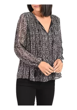 DR2 by Daniel Rainn Long Sleeve Peasant Top Blouse with Tassels -DR2 by Daniel Rainn Shop Belk 1585