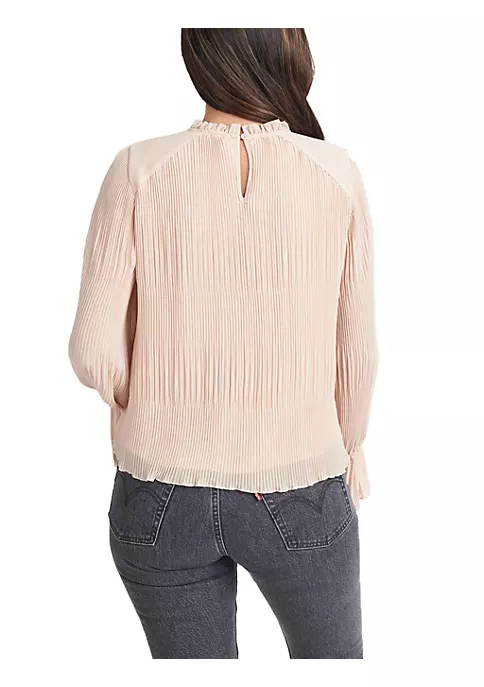 DR2 by Daniel Rainn Mock Turtleneck Shirred Top Blouse 3 DR2 by Daniel Rainn Mock Turtleneck Shirred Top Blouse - Image 3