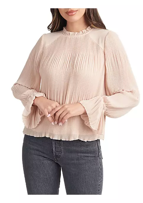 DR2 by Daniel Rainn Mock Turtleneck Shirred Top Blouse 5 DR2 by Daniel Rainn Mock Turtleneck Shirred Top Blouse - Image 5