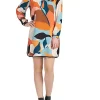 DR2 by Daniel Rainn Long Sleeve Dress with Split V-Neck