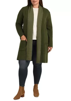 DR2 by Daniel Rainn Shawl Collar Coat (Plus Size)