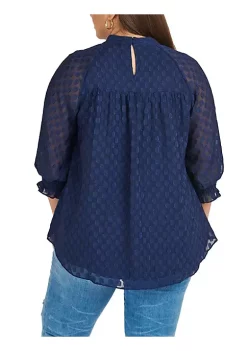 DR2 by Daniel Rainn Plus Size Clip-Dot Blouse with 3/4 Sleeves 7 DR2 by Daniel Rainn Plus Size Clip-Dot Blouse with 3/4 Sleeves -DR2 by Daniel Rainn Shop Belk 1636