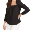 DR2 by Daniel Rainn Ruched Sleeve Top Blouse