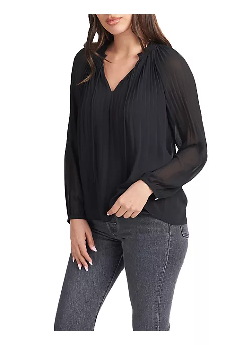 DR2 by Daniel Rainn Pleated Tunic Top Blouse 4 DR2 by Daniel Rainn Pleated Tunic Top Blouse - Image 4