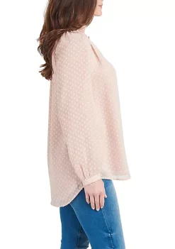 DR2 by Daniel Rainn Sheer Long Sleeve Tunic Top with Ruffle Collar -DR2 by Daniel Rainn Shop Belk 1654