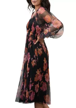 DR2 by Daniel Rainn Floral Tulle Dress with Long Sleeves -DR2 by Daniel Rainn Shop Belk 1669