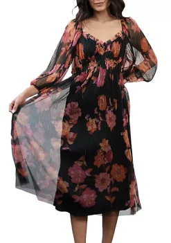 DR2 by Daniel Rainn Floral Tulle Dress with Long Sleeves -DR2 by Daniel Rainn Shop Belk 1670