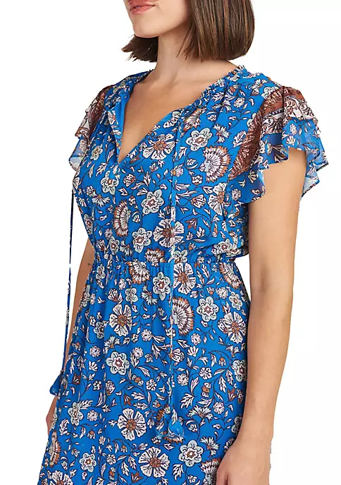 DR2 by Daniel Rainn Aila Boho Dress with Tiered Ruffle Sleeves 4 DR2 by Daniel Rainn Aila Boho Dress with Tiered Ruffle Sleeves - Image 4