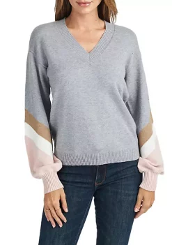 DR2 by Daniel Rainn Striped Sleeve Sweater -DR2 by Daniel Rainn Shop Belk 1696