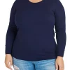 DR2 by Daniel Rainn Plus Size Long Sleeve Crew Neck Sweater