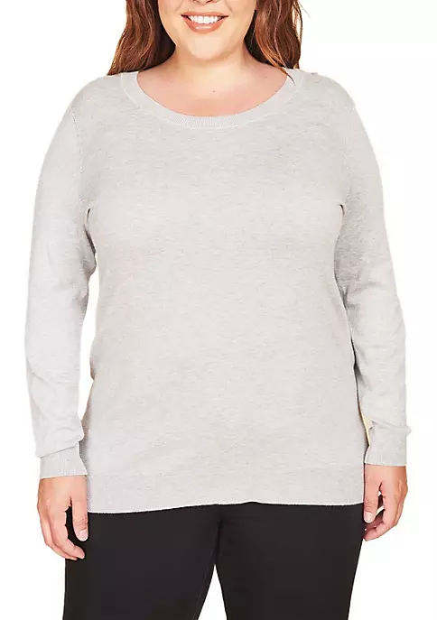 DR2 by Daniel Rainn Plus Size Long Sleeve Crew Neck Sweater 8 DR2 by Daniel Rainn Plus Size Long Sleeve Crew Neck Sweater - Image 8
