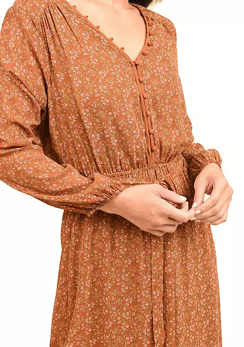 DR2 by Daniel Rainn Nyla Long Sleeve Button-Down Flared Dress 4 DR2 by Daniel Rainn Nyla Long Sleeve Button-Down Flared Dress - Image 4