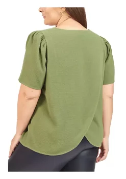 DR2 by Daniel Rainn 3/4 Puff Sleeve Blouse (Plus Size) 7 DR2 by Daniel Rainn 3/4 Puff Sleeve Blouse (Plus Size) -DR2 by Daniel Rainn Shop Belk 1717