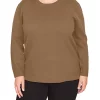 DR2 by Daniel Rainn Long Sleeve Pullover Sweater Top (Plus Size)