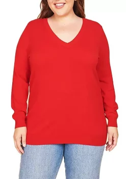 DR2 by Daniel Rainn Plus Size Long Sleeve V-Neck Sweater 12 DR2 by Daniel Rainn Plus Size Long Sleeve V-Neck Sweater -DR2 by Daniel Rainn Shop Belk 1736