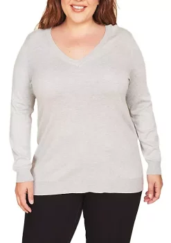 DR2 by Daniel Rainn Plus Size Long Sleeve V-Neck Sweater 16 DR2 by Daniel Rainn Plus Size Long Sleeve V-Neck Sweater -DR2 by Daniel Rainn Shop Belk 1740
