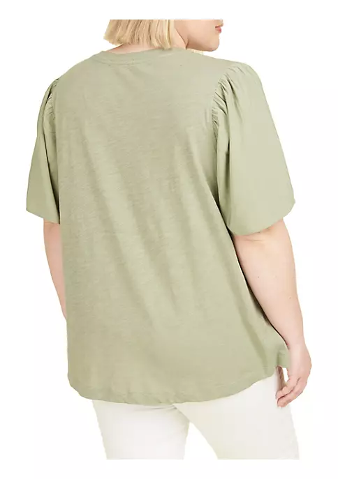 DR2 by Daniel Rainn Knit Bell Sleeve Blouse (Plus Size) 3 DR2 by Daniel Rainn Knit Bell Sleeve Blouse (Plus Size) - Image 3