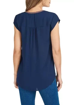 DR2 by Daniel Rainn Short-Sleeved Top With Tassels 6 DR2 by Daniel Rainn Short-Sleeved Top With Tassels -DR2 by Daniel Rainn Shop Belk 1757
