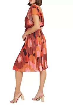 DR2 by Daniel Rainn Thea Pleated Dress with Short Sleeves -DR2 by Daniel Rainn Shop Belk 1776