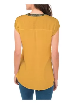 DR2 by Daniel Rainn Short-Sleeved Top With Tassels -DR2 by Daniel Rainn Shop Belk 1816