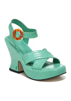 Circus NY Peony Strappy Sandal Ivory Croc Pt -DR2 by Daniel Rainn Shop Belk 342